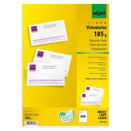 Sigel DP930 business card Laser/Inkjet White