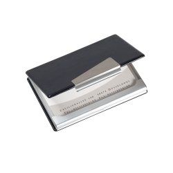 Sigel VZ131 rangement de cartes de visites Aluminium Noir, Argent