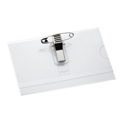 sigel Porte-badge avec double système de fixation,54 x 90 mm