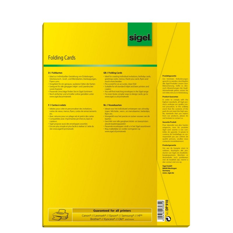 Sigel DP910 greeting/sympathy card