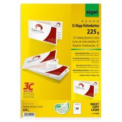 sigel cartes de visite doubles 3C, 90/180 x 55 mm, extra