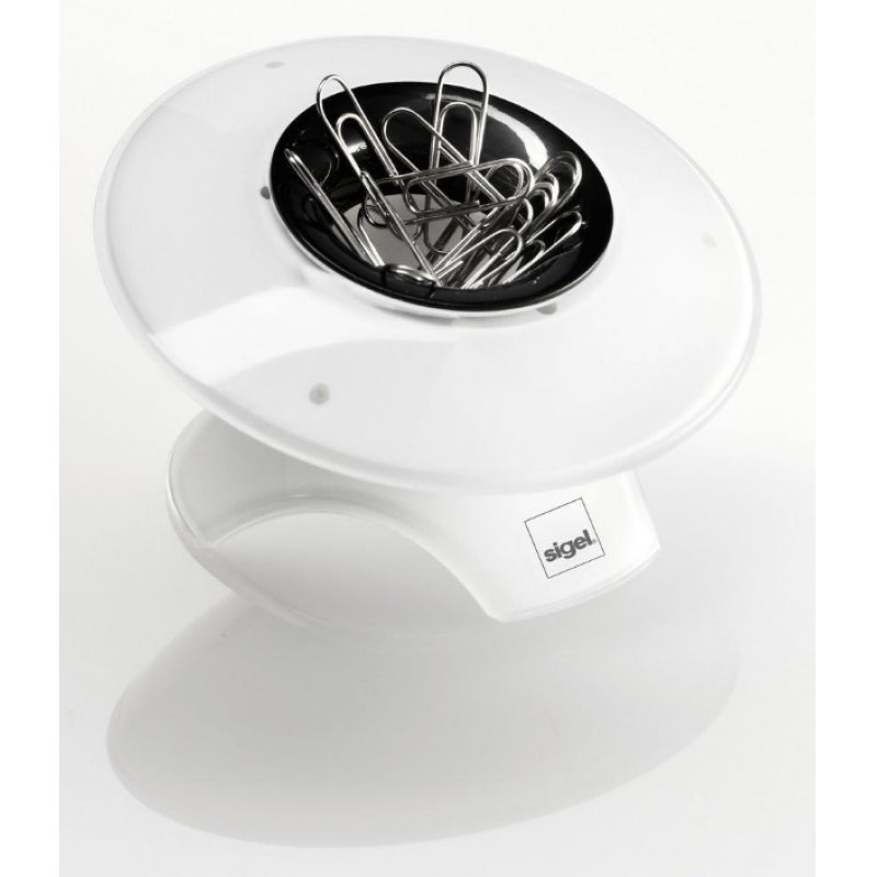 sigel Distributeur de trombones eyestyle, blanc / noir