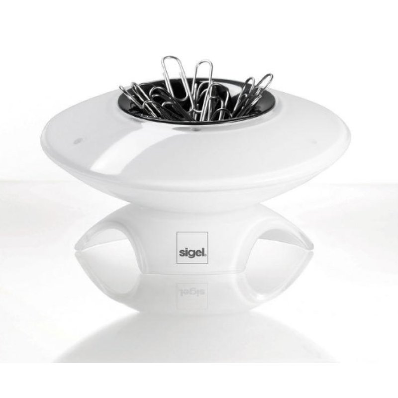 sigel Distributeur de trombones eyestyle, blanc / noir