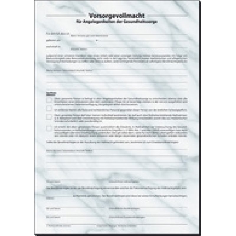 sigel Vordruck-Set "Patientenverfügung", DIN A4