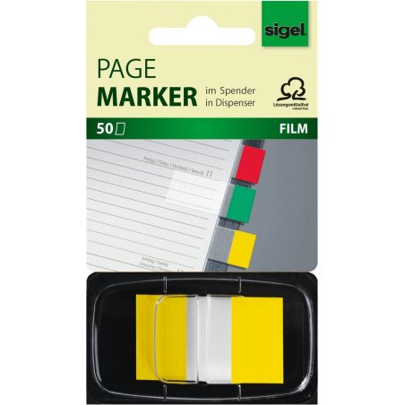 Sigel HN490 marque-pages Marque-page flexible Jaune 50 pièce(s)