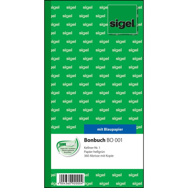 sigel Bloc de bons "Serveur no 1", vert