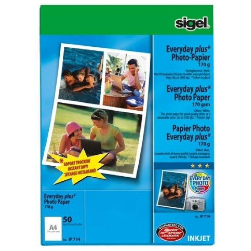 sigel Papier photo jet d'encre Everyday, format A4