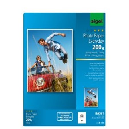 Sigel IP711 papier jet d'encre A4 (210x297 mm) Gloss 50 feuilles Blanc