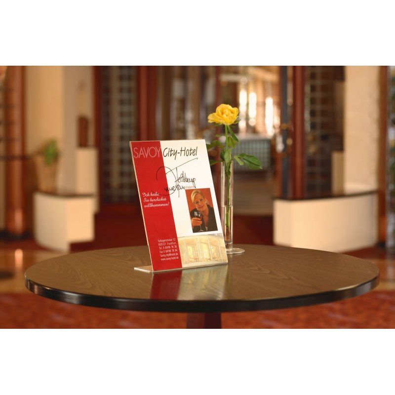 Sigel TA210 sign holder/information stand A4 Acrylic Transparent