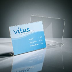 Sigel TA211 sign holder/information stand A4 Acrylic Transparent