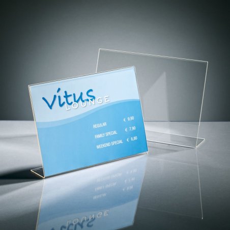 Sigel TA211 sign holder/information stand A4 Acrylic Transparent