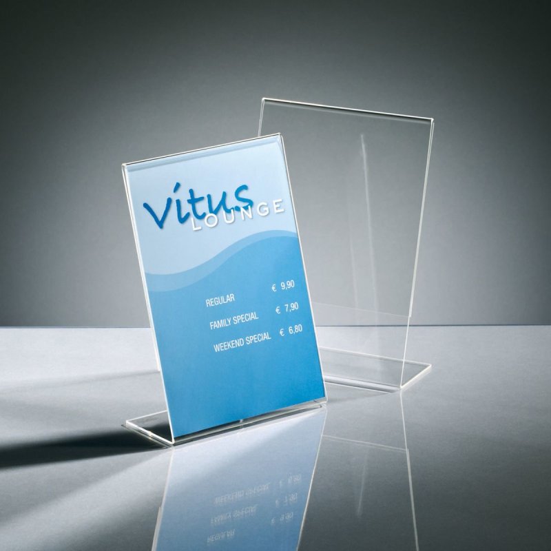 Sigel TA212 sign holder/information stand A5 Acrylic Transparent