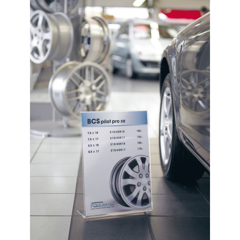 sigel Présentoir de table, acrylique, A3 portrait, incliné