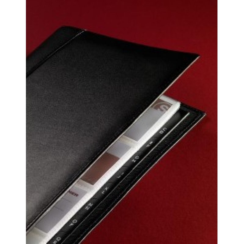 Sigel Torino rangement de cartes de visites Cuir Noir