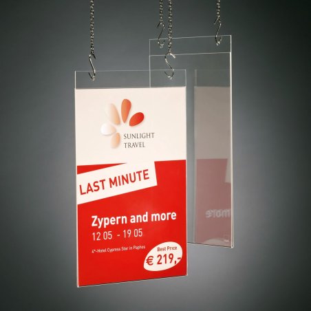 Sigel TA240 sign holder/information stand A4 Acrylic Transparent