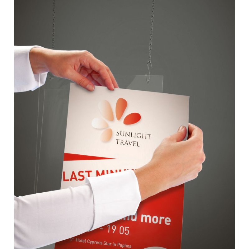 Sigel TA240 sign holder/information stand A4 Acrylic Transparent