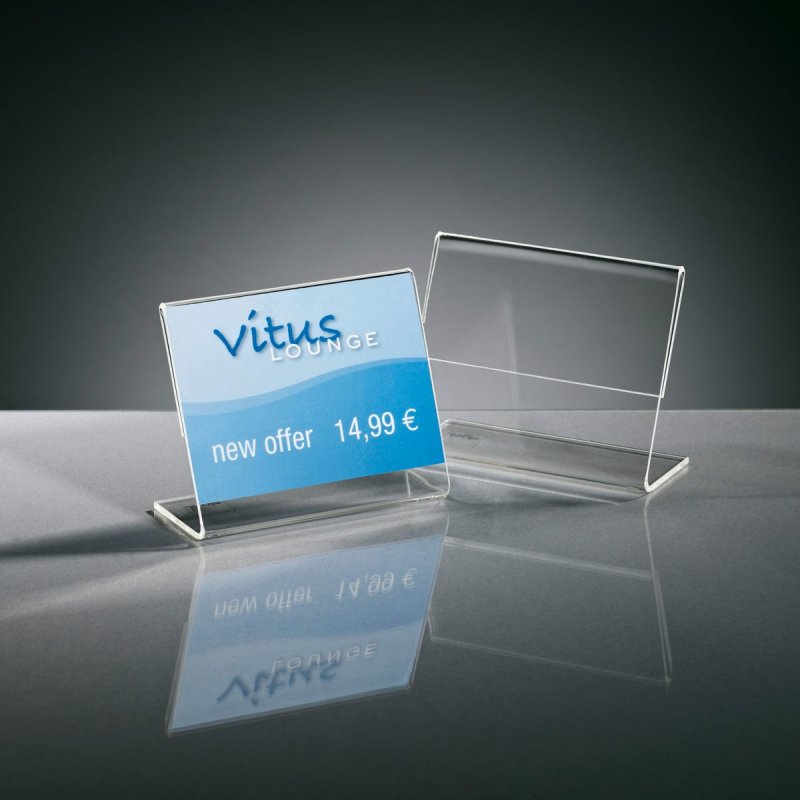 sigel Porte-info/prix, acrylique, format A8 paysage