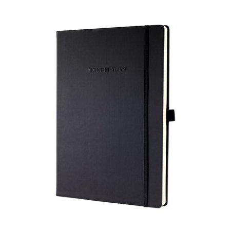 sigel Carnet Conceptum, A4, quadrillé, noir