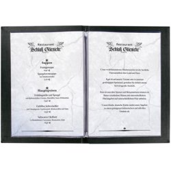 sigel Chemise pour cartes de menu, A5, noir