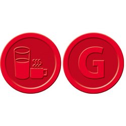 sigel Wertmarken "Bier", aus Kunststoff, gelb