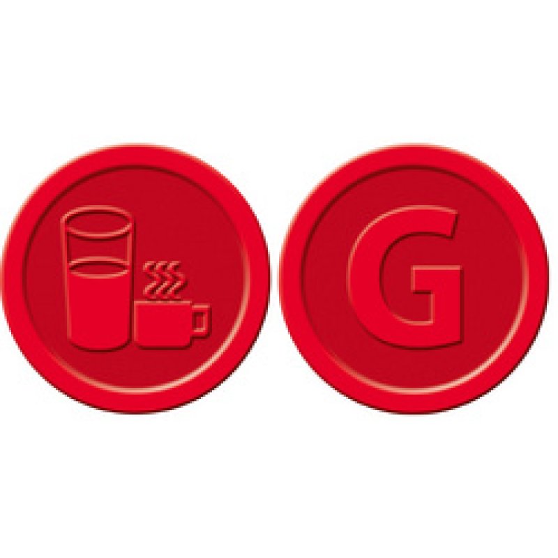 sigel Wertmarken "Bier", aus Kunststoff, gelb