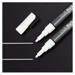 sigel Marqueur à craie 20, pointe ogive: 1 - 2 mm, blanc