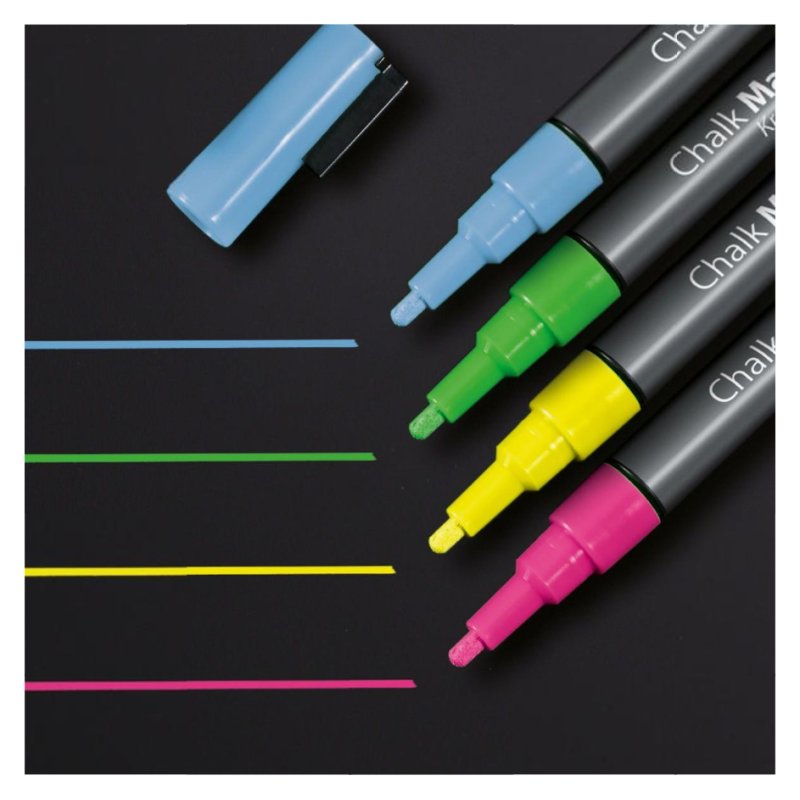 Sigel GL179 chalk marker Blue, Green, Pink, Yellow 4 pc(s)