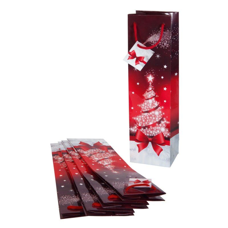 sigel Sac cadeau de Noël pour bouteille "Sparkling Tree"