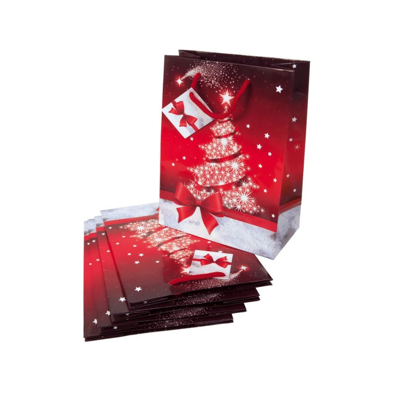 sigel Sac cadeau de Noël "Sparkling Tree", petit