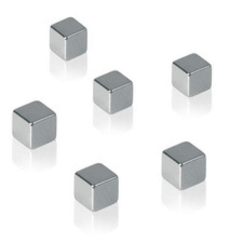 sigel cube aimanté néodym "Strong" C5, set de 10, argent