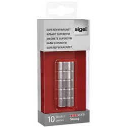 sigel Aimant néodyme cylindrique "Strong" C5, set de 10