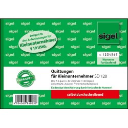 sigel Formularbuch "Quittung" für Kleinunternehmer