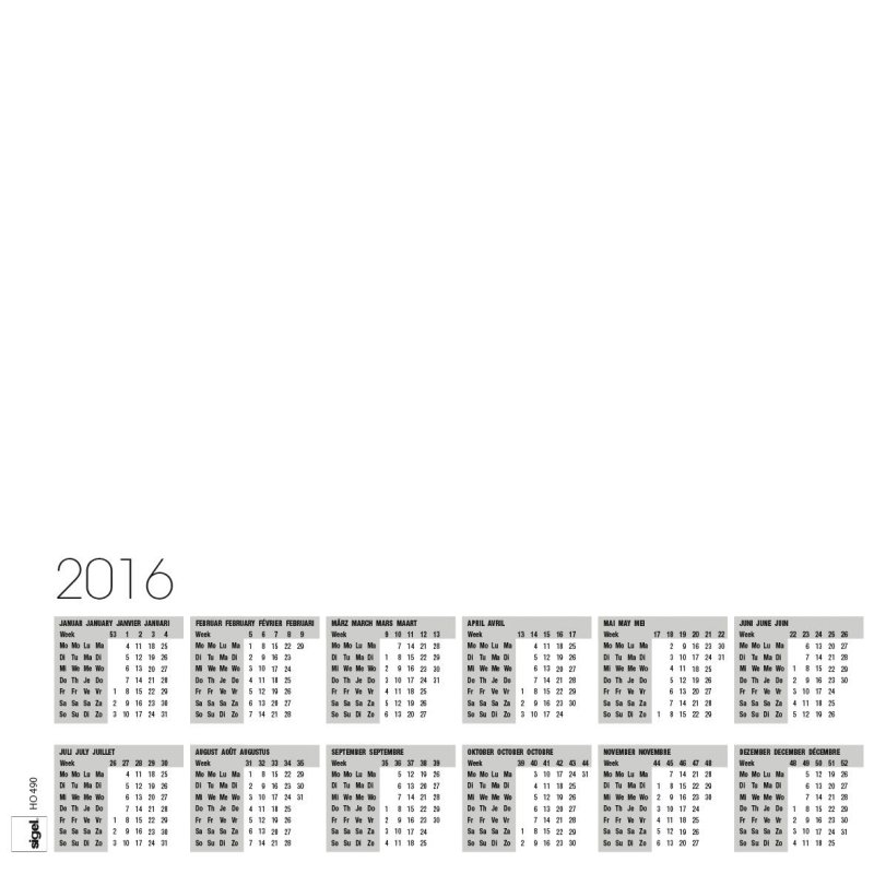 Sigel HO490 sous-mains Papier Blanc