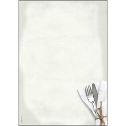 sigel Papier à motif, A4, 90 g/m2, motif "Menu Dîner"