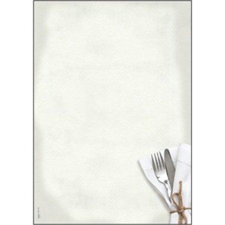 sigel Papier à motif, A4, 90 g/m2, motif "Menu Dîner"