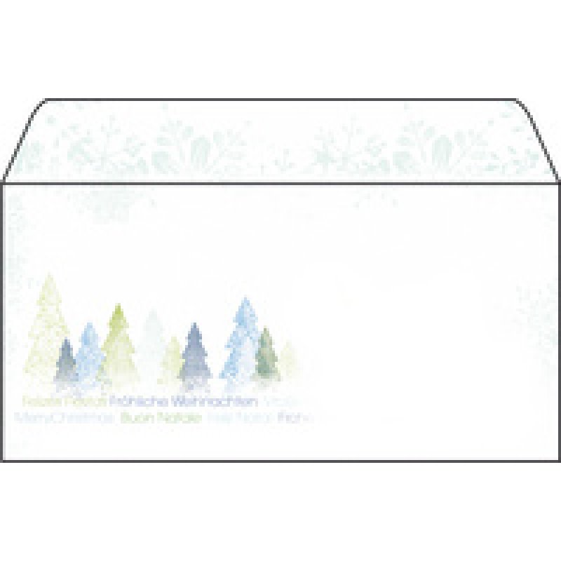 sigel Enveloppe à motif de Noël "Trees", DL, 90 g/m2