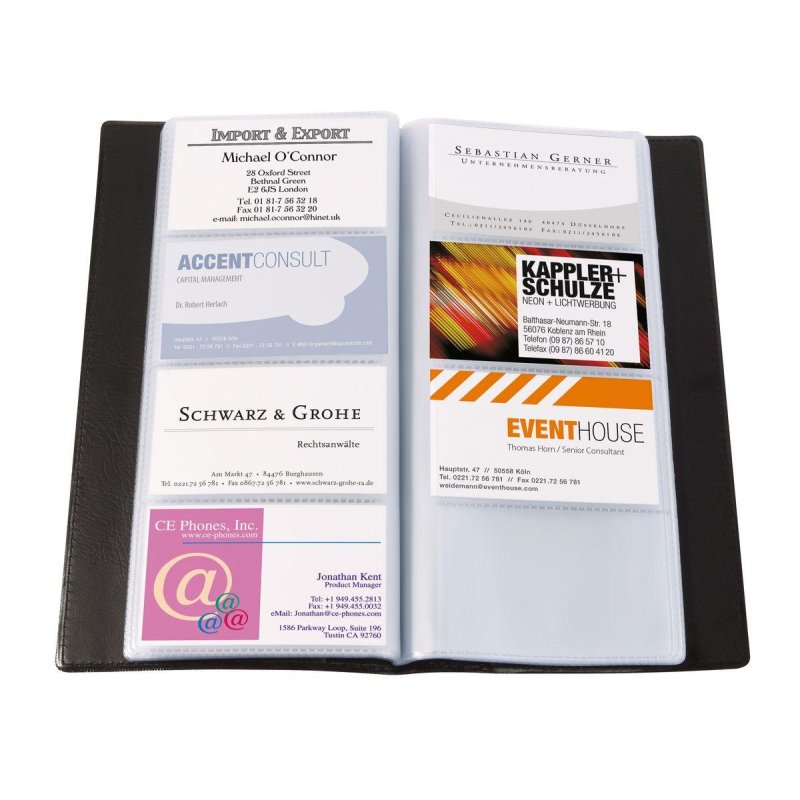 Sigel VZ172 rangement de cartes de visites Plastique Noir
