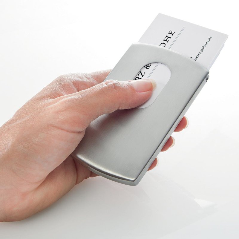 Sigel VZ120 rangement de cartes de visites Acier inoxydable Argent