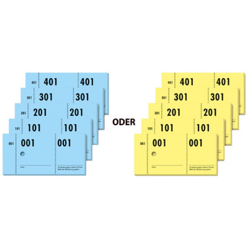 sigel Nummernblock "Garderobe", 1-500, (B)105 x (H)50 mm