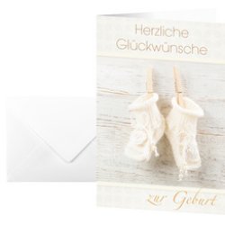 sigel Geburtskarte "Baby", (B)115 x (H)170 mm