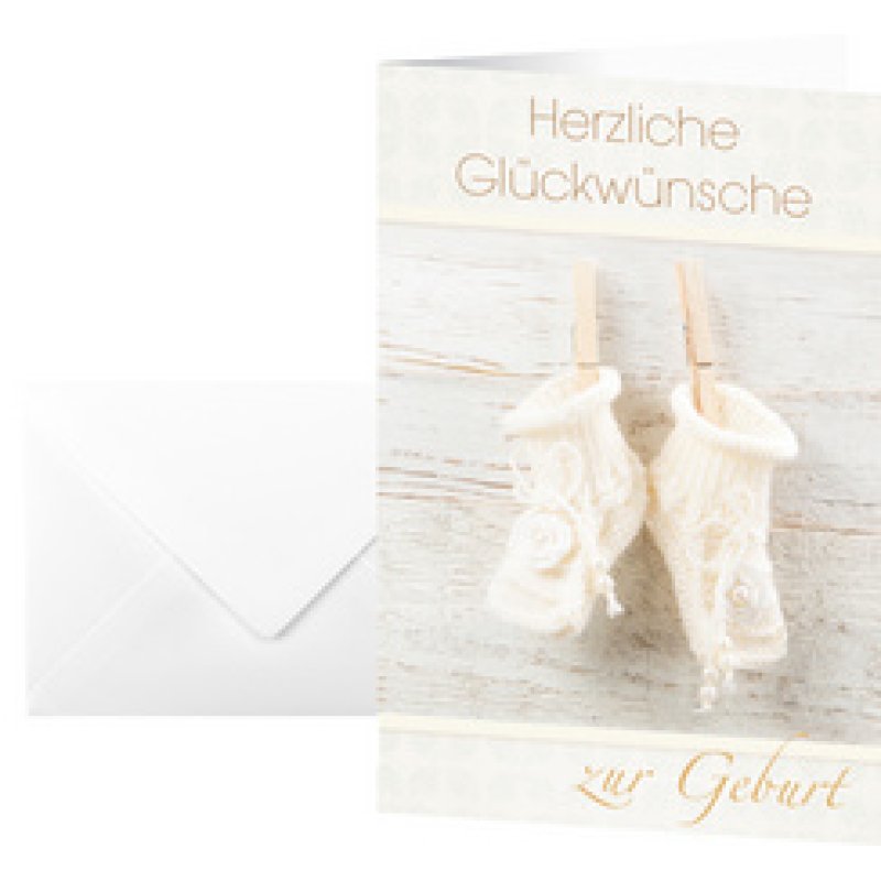 sigel Geburtskarte "Baby", (B)115 x (H)170 mm