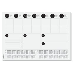 sigel Sous-main bloc papier, A3, noir/blanc