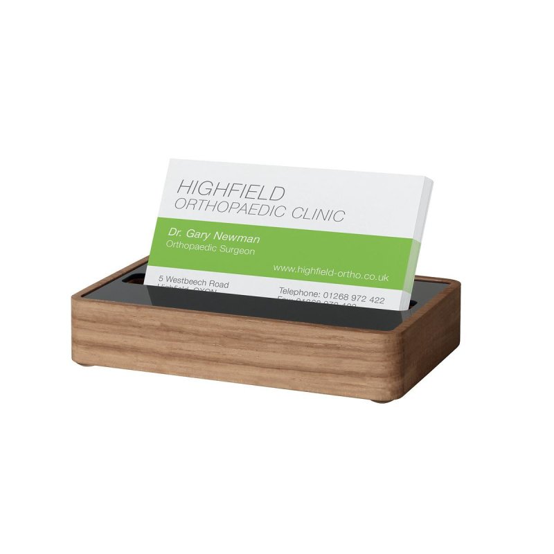 Sigel VA200 business card holder Oak Brown