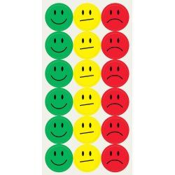 Sigel BA172 self-adhesive label Round Green, Red, Yellow 180 pc(s)
