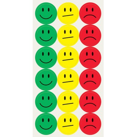 Sigel BA172 self-adhesive label Round Green, Red, Yellow 180 pc(s)