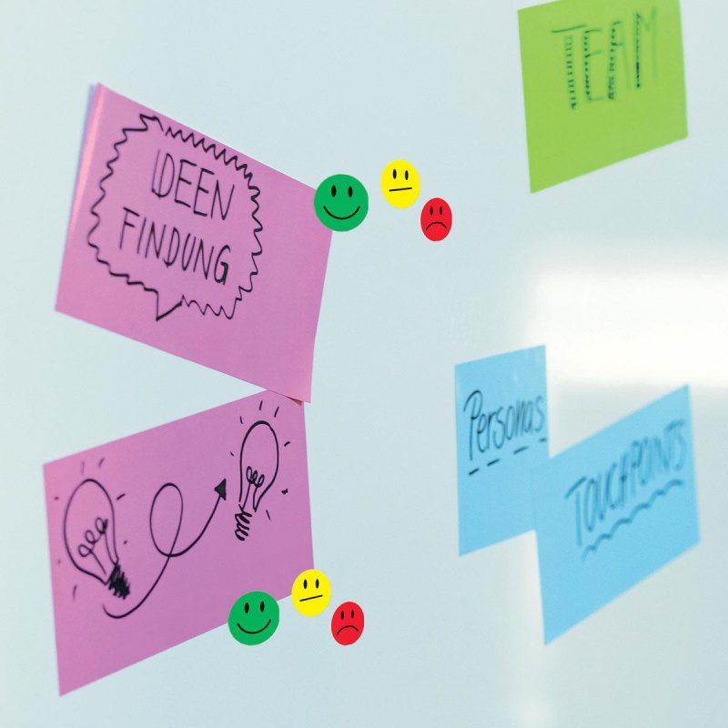 sigel Pastille de présentation Smiley, papier, assorti