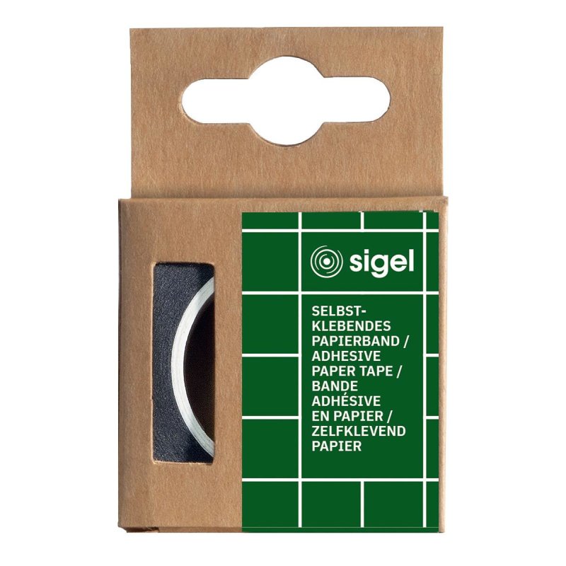 sigel Ruban de masquage, sur rouleau, noir