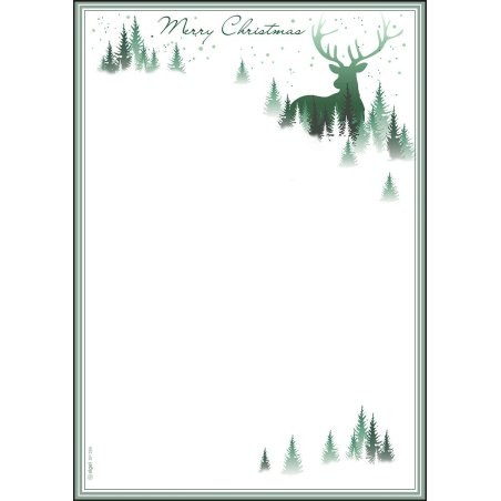 sigel Papier à motif de Noël "Christmas Forest", A4, 90 g/m2