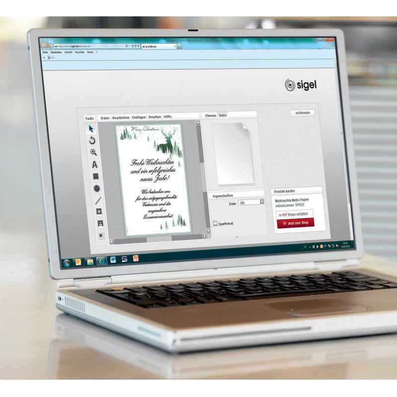 sigel Papier à motif de Noël "Christmas Forest", A4, 90 g/m2