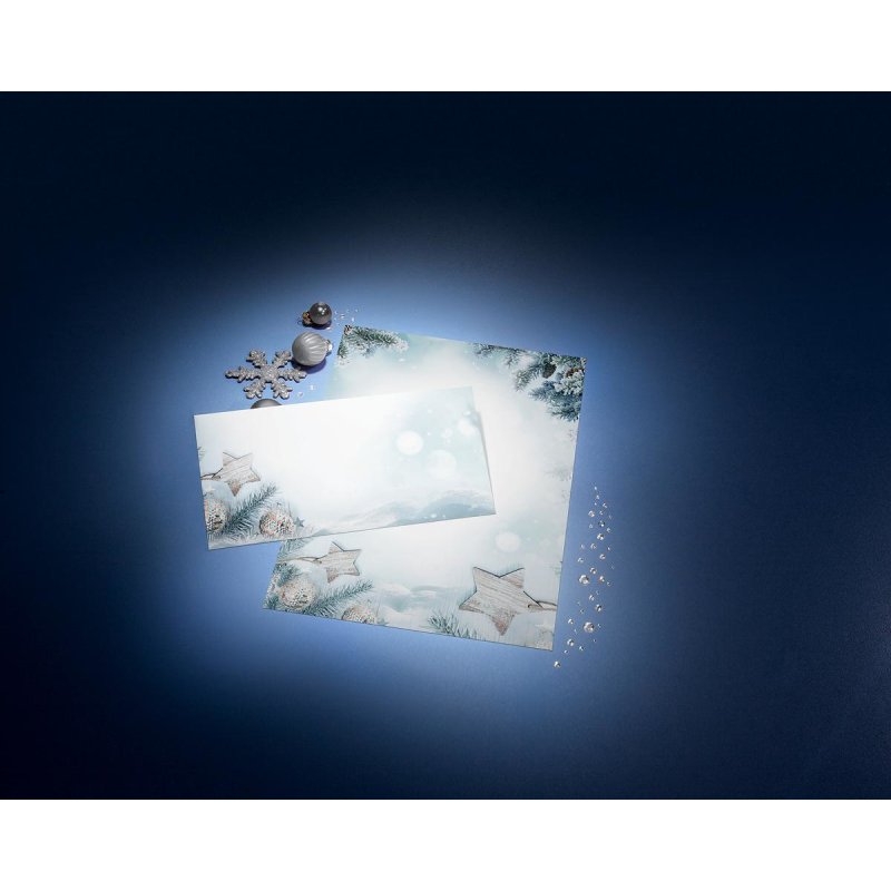 sigel Enveloppe à motif de Noël "Snow Star", DL